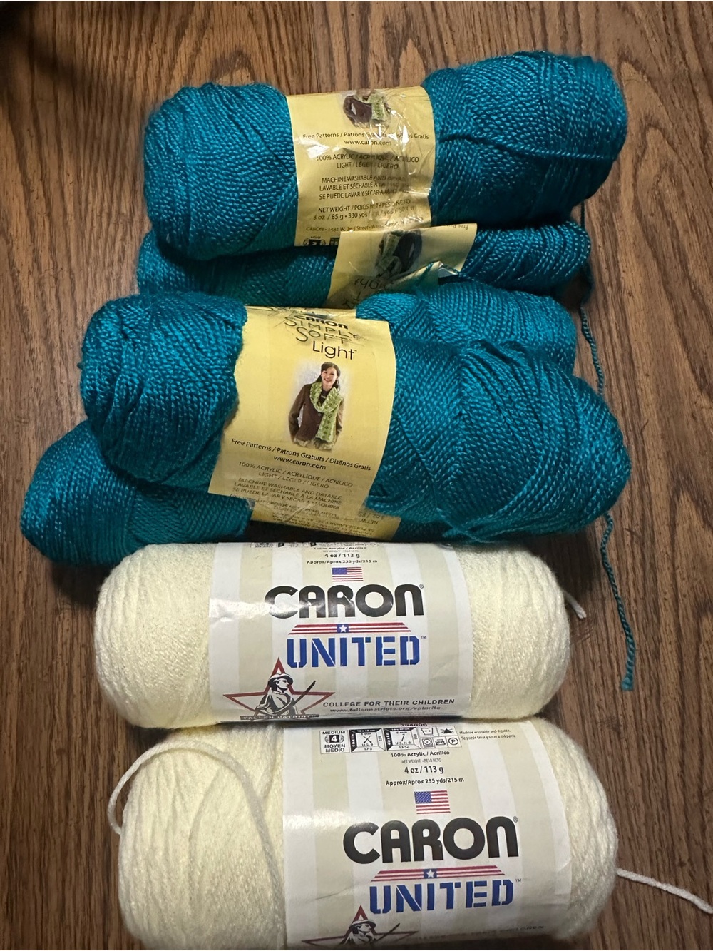 Caron United & Teal Yarn Bundle for Knitting and Crochet